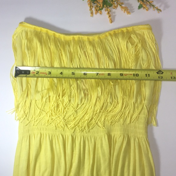 💛CRISTINA LOVE💛 YELLOW STRAPLESS DRESS - Picture 5 of 8